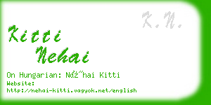 kitti nehai business card